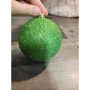 Large green glitter ornament ball xmas decor